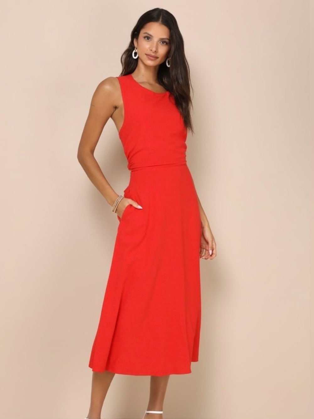 Red Midi Dress